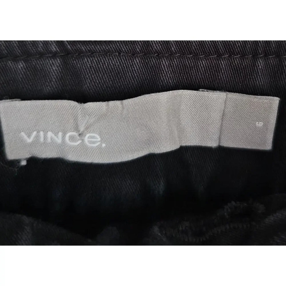 Vince Women's 6 Black‎ Twill Cropped Pants Utility Drawstring Pockets Ankle - Picture 2 of 10